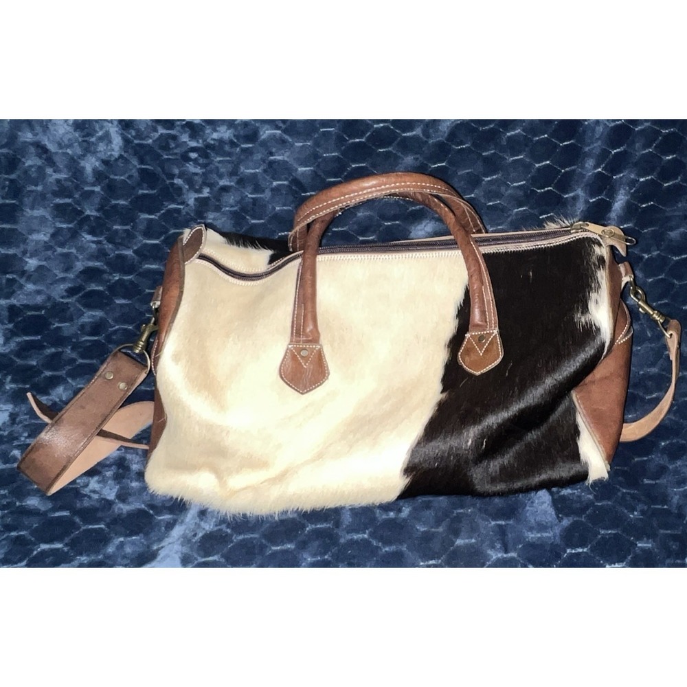 Custom Made Cowhide Leather Weekender Duffel Bag Istanbul Turkey Travel Bag